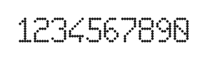 6×10数字点阵字体 ddN610AA1183