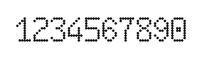 6×10数字点阵字体 ddN610AA1186