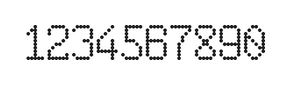 6×10数字点阵字体 ddN610AA1188