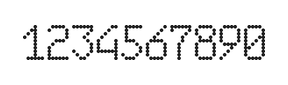 6×10数字点阵字体 ddN610AA1193