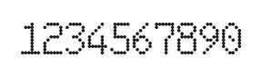 6×10数字点阵字体 ddN610AA1194