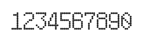 6×10数字点阵字体 ddN610AA1195