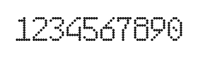 6×10数字点阵字体 ddN610AA1198