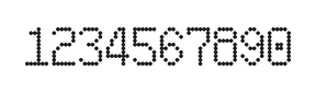6×10数字点阵字体 ddN610AA1199