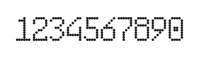 6×10数字点阵字体 ddN610AA1201