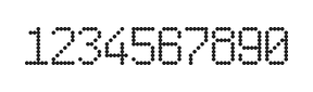 6×10数字点阵字体 ddN610AA1204