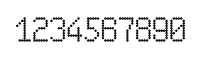 6×10数字点阵字体 ddN610AA1209