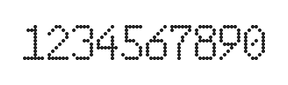 6×10数字点阵字体 ddN610AA1210