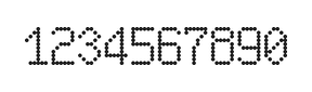 6×10数字点阵字体 ddN610AA1214