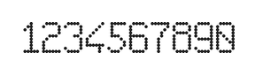 6×10数字点阵字体 ddN610AA1217