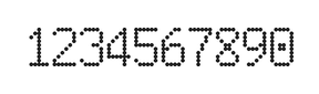 6×10数字点阵字体 ddN610AA1220