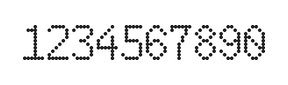 6×10数字点阵字体 ddN610AA1222