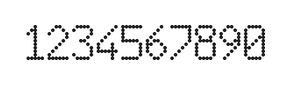6×10数字点阵字体 ddN610AA1223