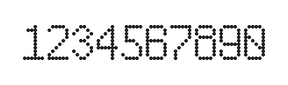 6×10数字点阵字体 ddN610AA1226