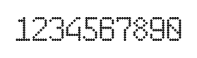 6×10数字点阵字体 ddN610AA1230