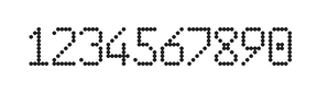 6×10数字点阵字体 ddN610AA1233