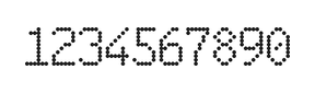 6×10数字点阵字体 ddN610AA1235