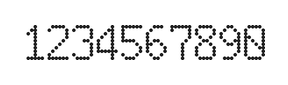 6×10数字点阵字体 ddN610AA1239