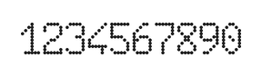 6×10数字点阵字体 ddN610AA1240