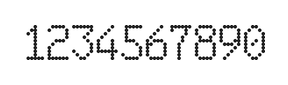 6×10数字点阵字体 ddN610AA1241