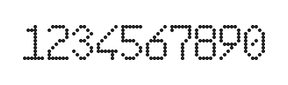 6×10数字点阵字体 ddN610AA1242