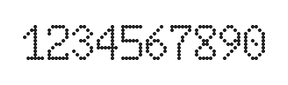 6×10数字点阵字体 ddN610AA1245