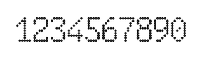 6×10数字点阵字体 ddN610AA1246