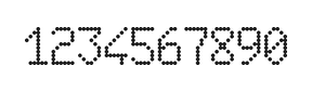 6×10数字点阵字体 ddN610AA1250