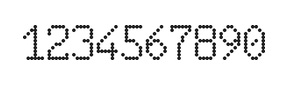 6×10数字点阵字体 ddN610AA1251