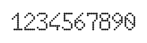 6×10数字点阵字体 ddN610AA1255