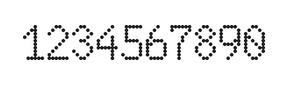 6×10数字点阵字体 ddN610AA1258