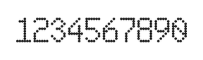 6×10数字点阵字体 ddN610AA1264