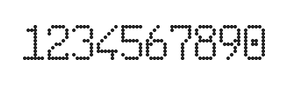 6×10数字点阵字体 ddN610AA1265