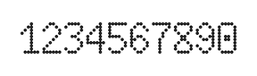 6×10数字点阵字体 ddN610AA1266