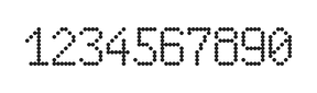 6×10数字点阵字体 ddN610AA1267