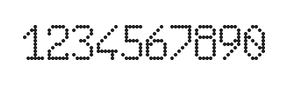 6×10数字点阵字体 ddN610AA1268
