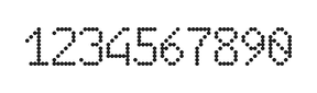 6×10数字点阵字体 ddN610AA1269