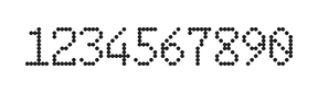 6×10数字点阵字体 ddN610AA1270