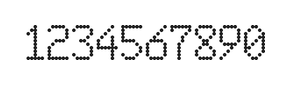 6×10数字点阵字体 ddN610AA1271