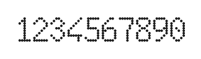 6×10数字点阵字体 ddN610AA1277