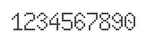 6×10数字点阵字体 ddN610AA1283