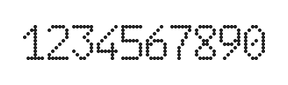 6×10数字点阵字体 ddN610AA1287