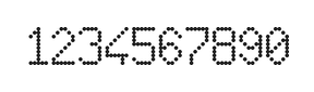 6×10数字点阵字体 ddN610AA1288