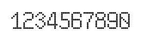6×10数字点阵字体 ddN610AA1289