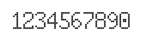 6×10数字点阵字体 ddN610AA1291