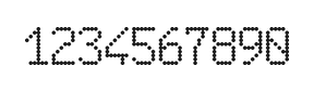 6×10数字点阵字体 ddN610AA1294