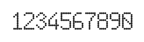 6×10数字点阵字体 ddN610AA1296
