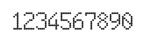 6×10数字点阵字体 ddN610AA1298