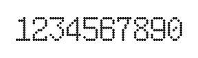 6×10数字点阵字体 ddN610AA1301