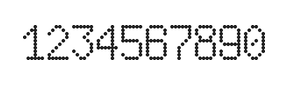 6×10数字点阵字体 ddN610AA1302